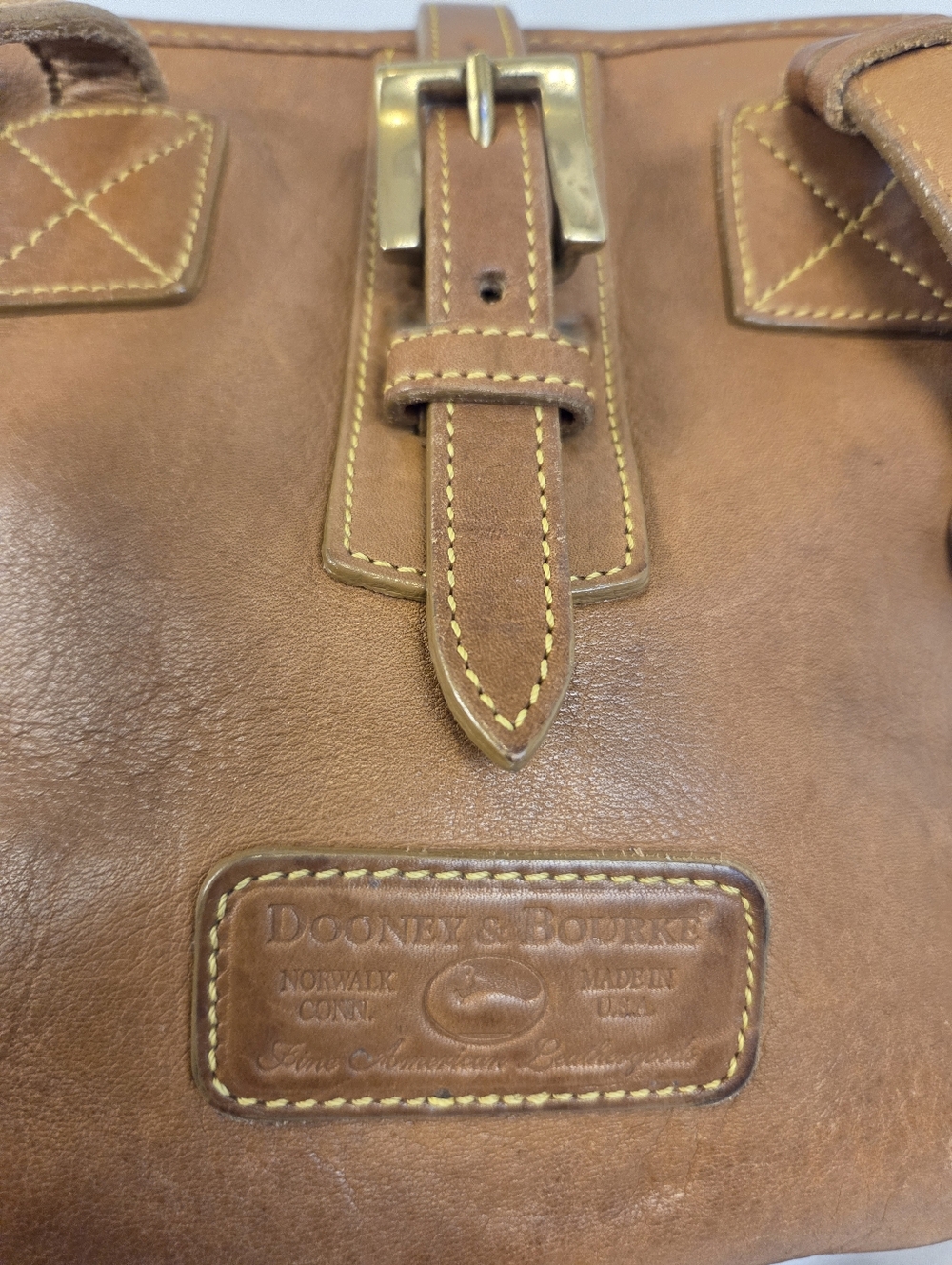 Vintage RARE Dooney & Bourke Florentine Leather Tote Bucket Bag Satchel - Picture 10 of 12